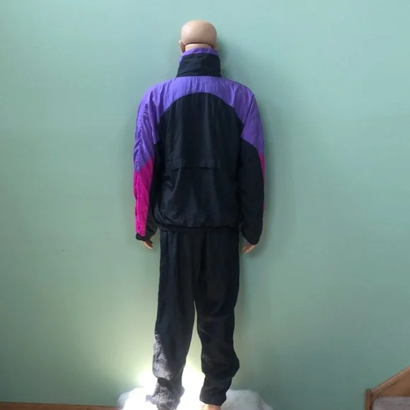 GIVENCHY Size XL Black/Purple/Magenta Athletic Wear/Jacket & Pants w/COA